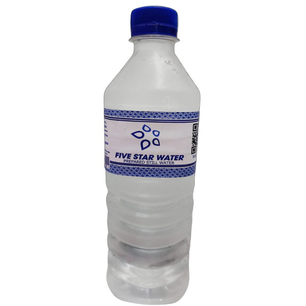 500ml Square clear 500ml Five Star Water Case Personalised Square Clear