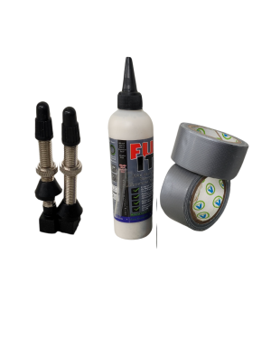 Tubeless sealant kit for two wheels + Valves